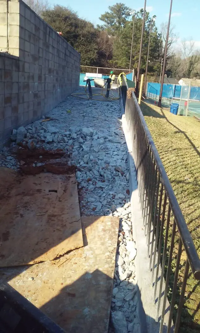construction at the McGhee Tennis Center